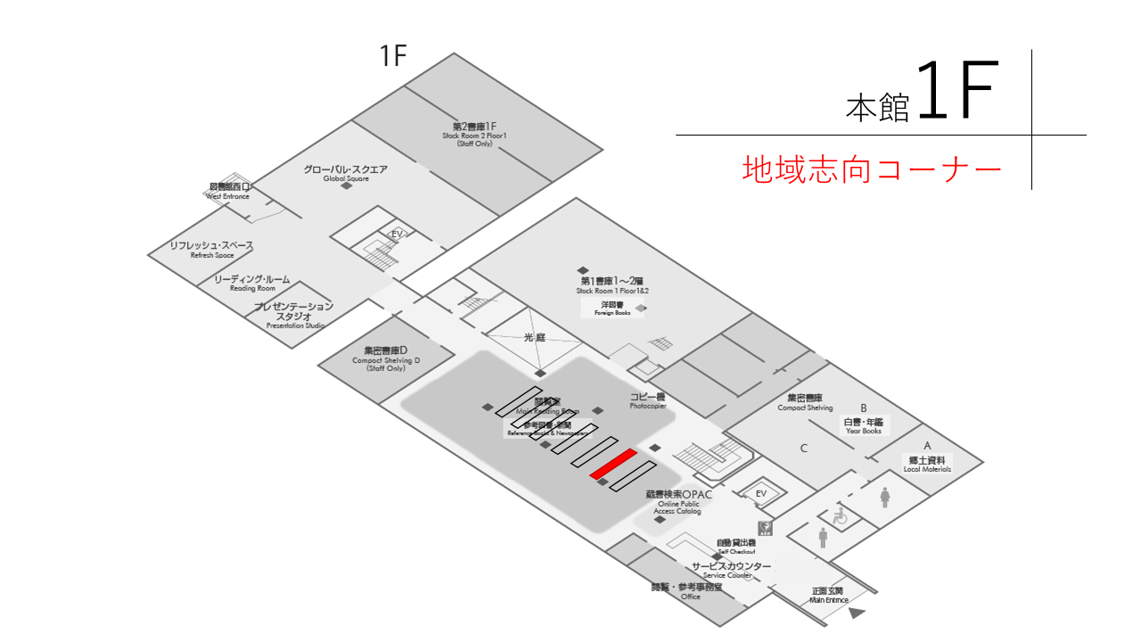地域志向コーナー(本館1F)